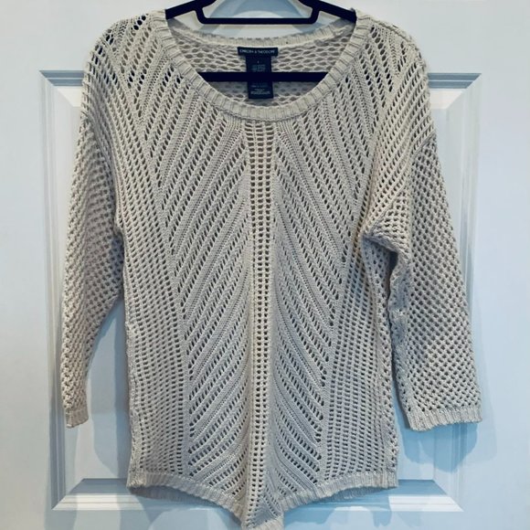 Chelsea & Theodore Loose Knit Crochet Summer Sweater - Picture 2 of 9